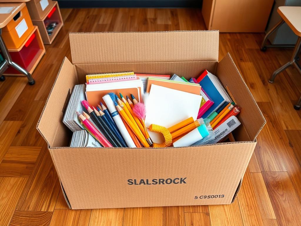 Classroom bulk pack of notebooks and school supplies